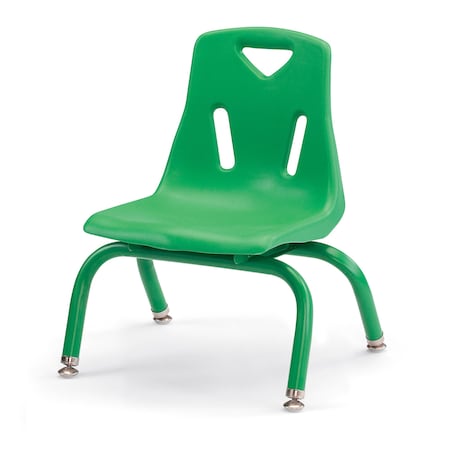 Jonti-Craft Berries Stacking Chairs with Powder-Coated Legs, 8 in. Ht, Set of 6, Green 8118JC6119